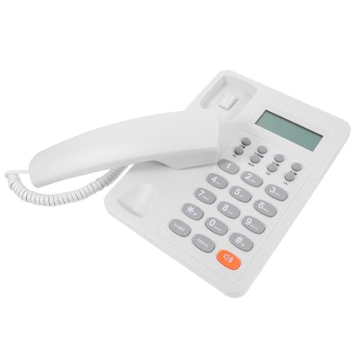Teléfono de escritorio MAGICLULU con cable blanco para oficina