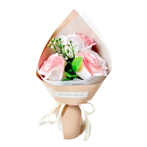 HANASPEAK ソープフラワー 花 手提げ式 造花 枯れない花 敬老の日 母の日 フラワーギフト 誕生日 記念日(Lucky)