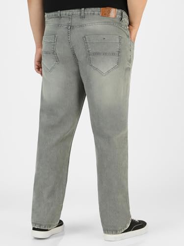 Image of Urbano Plus Men Mid Rise Regular Fit Washed Jeans Stretchable
