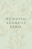 6x9in Wedding Address Book- Floral Green Design: Perfect for tracking wedding guest contact information, gifts, RSVPs and more! Additional Notes Pages for Wedding Planning!