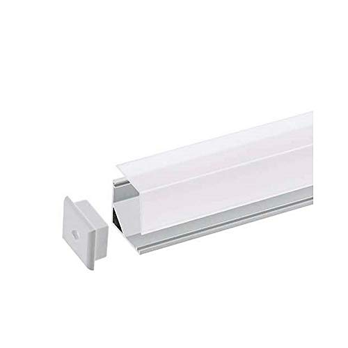 Abdeckung für Eckenprofil 10, Eckig, Länge 100cm, Opal