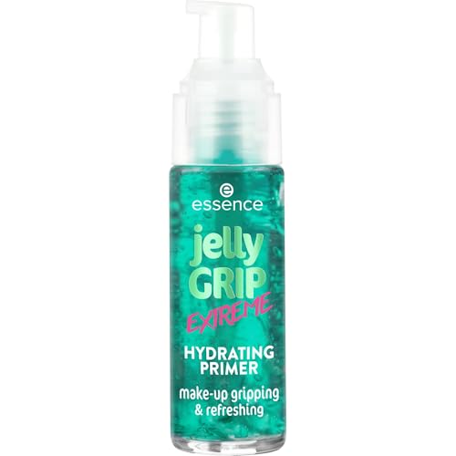 essence jelly GRIP EXTREME HYDRATING PRIMER, Grün, feuchtigkeitsspendend, langanhaltend, glättend, strahlend frisch, vegan, ölfrei, ohne Parabene, ohne Mikroplastikpartikel, 1er Pack (29ml)