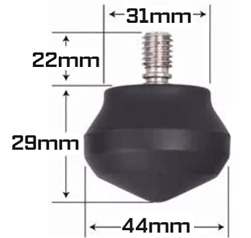 Desmond DFT-443 Conjunto de 3 pés de tripé de borracha de silicone universais de 44 mm de diâmetro d