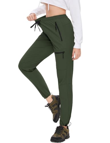 SEVEGO Womens Hiking Pants Tall Inseam 30"/32"/34"/36" Athletic Cargo Pants Lightweight 4 Zipper Pockets Water Resistant