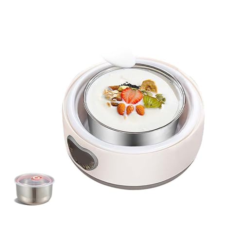 Yogurtera Probiótica con Control De Temperatura, 36 Horas De Duración, Yogurtera con Pantalla LCD, Yogurtera Eléctrica Multifunción De 1.2L para Uso Doméstico(A)