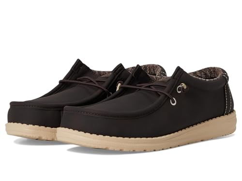 HEYDUDE Kids Men's Wally Classic (Little Kid/Big Kid) Mole Brown 2 Little Kid Medium
