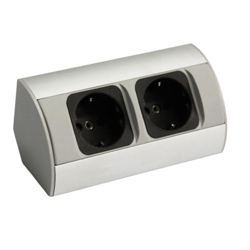 Prise d'angle Aluminium, boîtier électrique, multiprise, Bloc Prise schuko Schutzkontakt Type F