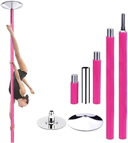 Premium Dance Pole Removable Spinning Static Dancing HeavyDuty Steel Pole Adjustable Height，Adjustable Removable Silicone Dance Pole Kit for Home Fitness, Gym, and Party, Portable for Exerci