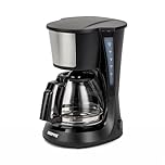 GEEPAS 750ml Filter Coffee Machine | Fast Brewing 600W Coffee Maker for Instant Coffee, Espresso, Macchiato & More | Keep Warm & Anti-Drip Function Reusable Nylon Filter, Black