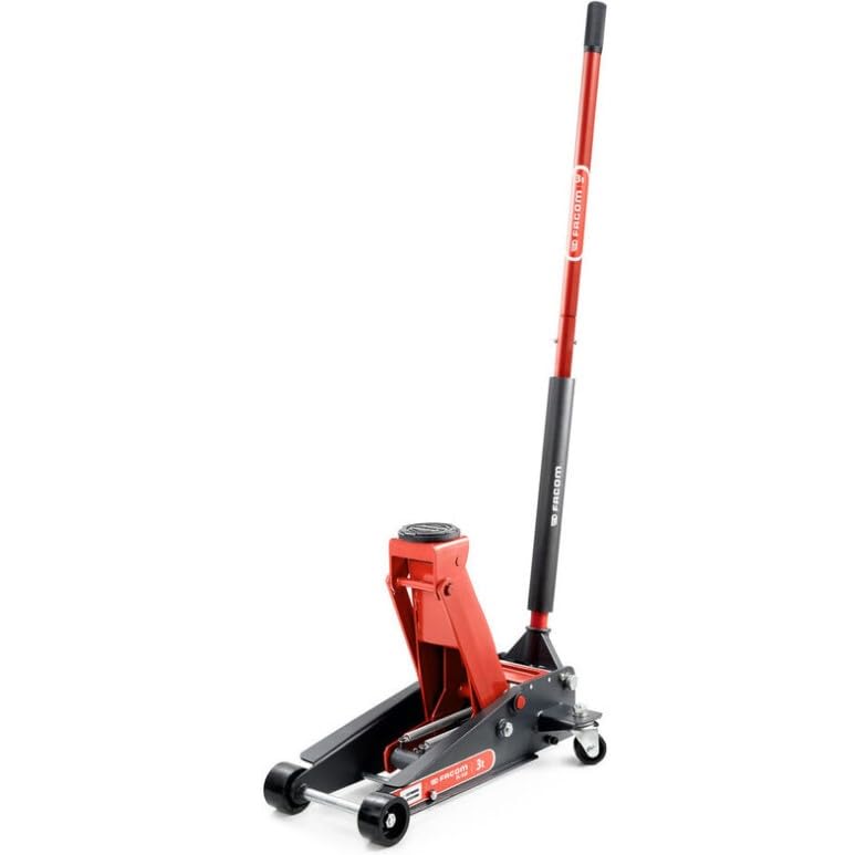 HYCHIKA Cric a carrello da corsa in acciaio,ultra basso profilo con