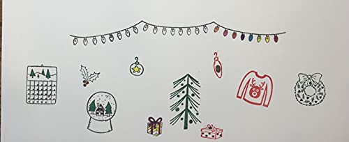 Christmas Rubber Stamp Set, Christmas Lights Rubber Stamps #TOP2