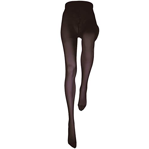 Nuvein Compression Pantyhose, 15-20 Mmhg Support, Women's Sheer Nylon Hosiery Tights, Closed Toe, Black, Petite #TOP3
