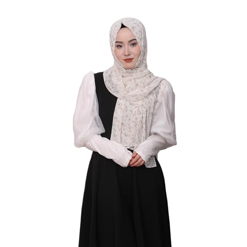 Febfim Muslim Women Little Gradient Chiffon Hijab Scarf Lady Daily Fashion Wrap Shawl