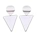 Reidgaller 10pcs Stainless Steel Triangle Cabochon Earring Setting Blanks with Clear Glass DIY Post Earring Findings for Jewelry Making Supplies