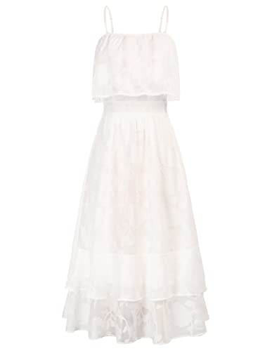 Women's Floral Summer Sun Beach Dresses Long Maxi Strapless Cocktail Party Dresses White Xl #TOP24