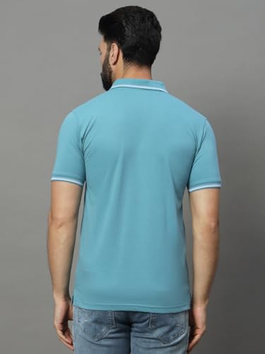 Image of UNIBERRY Men's Cotton Half Sleeves Solid Polo Neck T-shirt-MT4-BG 4XL