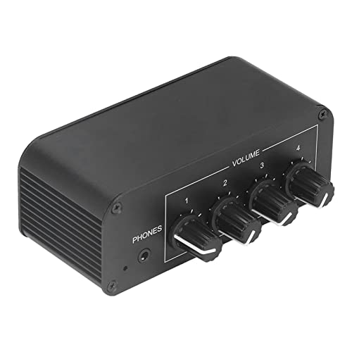 xuuyuu 4チャンネルラインミキサーステレオ音源対応高音質高音質3.5mm