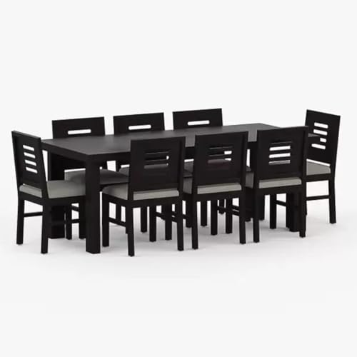 Image of Sheesham Solid Wood 8 Seater Dining Table for Living Room (Walnut1)