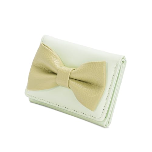 Womens Wallet with Card Holder Coin Purse Stylish Change Purse Sweet Bows Short Purse PU Leather Wallet for Trave