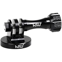 Soporte Tripode Gopro HSU Adaptador de Montaje en trípode para GoPro, Soporte de Accesorios de Aluminio para Hero 12/11/10/9/8/7/6/5/4/3 cámaras de acción (Negro)