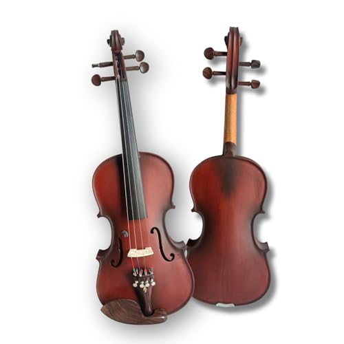 Image of Pleasure 4 /4 Full Size Wooden Violin with Bow for Beginners | Classical Acoustic String Instrument for Students, Learners & Practice