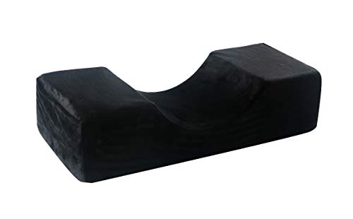 PRASNE Eyelash Extension Pillow, U-shape Ergonomic Curve Pillow, Makeup Grafting Eyelash Pillow Neck Support Curve for Salon Home - Black