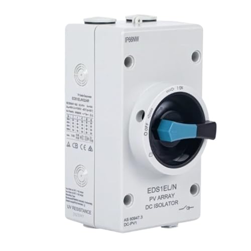 Image of 2P 4P Solar DC Isolation Switch 1500VDC Outdoor PV 600V 800V 1200V 32A Rotating Handle IP66 Waterproof(2P)