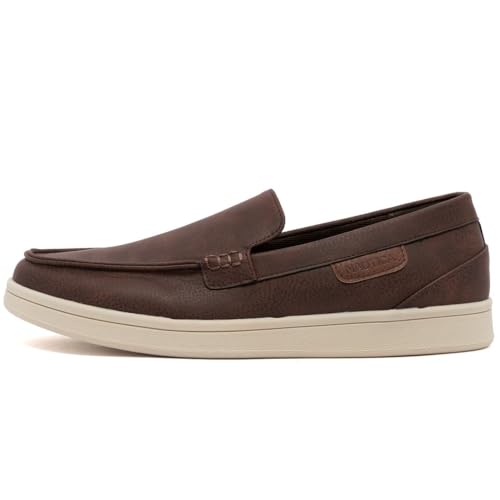 Image of Nautica Men's Slip-On Loafers Casual Moc Toe Sneakers Boat Shoes Slipper for Men - Lightweight & Comfortable - Derwin
