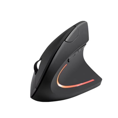 Mouse Vertical Sem Fio (Wireless e Bluetooth) 2400dpi | Design Ergonômico, Alta Precisão, Bateria Recarregável e Botões Programáveis | Compatível com Laptops, Tablets e Smartphones