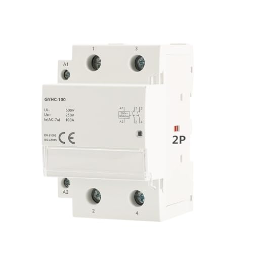 Contacteur modulaire AC domestique contre la surcharge électrique du tableau 2 pôles 100A