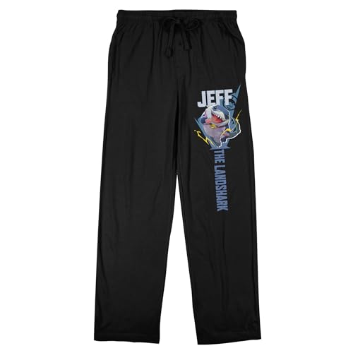 Marvel Rivals Jeff The Landshark Adult Black Sleep Pajama Pants