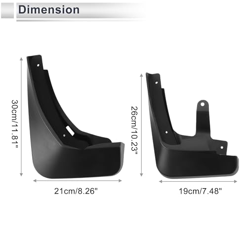 Image of X AUTOHAUX 1set Front and Rear Mud Flaps Splash Guards Mud Guards for Audi Q5L 2018-2020 W /Mount Accessories