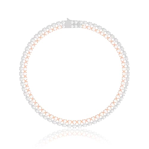 Image of 925 Sterling Silver Adjustable Bracelet for Women | Double Layer Crystal Tennis Design | Elegant Solitaire Star Link Style | Stylish Fashion Jewellery Gift for Girls & Women