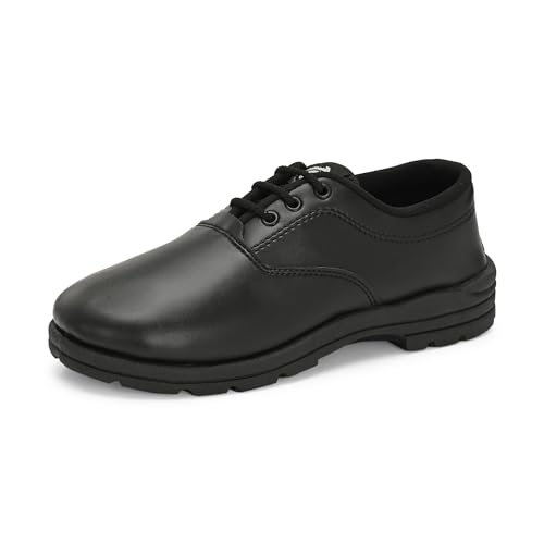 Image of Centrino Unisex-Child School Shoes | Soft Cushioned Memory Foam Heel Pad Support | Anti Bacterial Insole | Kid's | Boy's | Girl's | Children |Uniform Shoes | Lightweight | Lace Up |Easy Wear & Care| Formal Shoes | Non-Marking Sole | Padded Textured Heel Grip Lining | Breathable | All Day Comfort (8122)