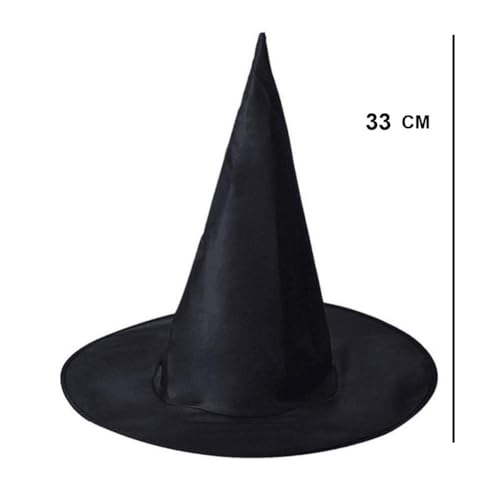 Image of Kaku Fancy Dresses Witch Hat for Girls, Witch Costume Accessory for Halloween Party Prop Multicolor Witch Hat