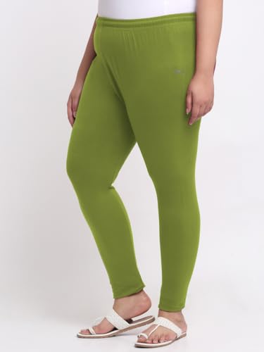 Image of Soft Cotton Ankle Lenght Solid Regular and Plus 35 Colours Leggings for Womens and Girls (Sizes :- M to 6XL)