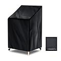 Uranshin Outdoor Stackable Chair Covers, Outdoor Patio Furniture Covers waterproof, Lawn Stacked Chairs Lounge Chairs Cover for 4-6 Stacking Chairs for All Weather Protection, 1PC