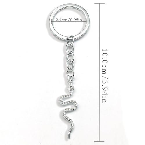 Zynara Schlangen Schlüsselanhänger, Strass Schlangen Schlüsselanhänger, Geschenkidee für Frauen, Mädchen, Anhänger Personalisiert