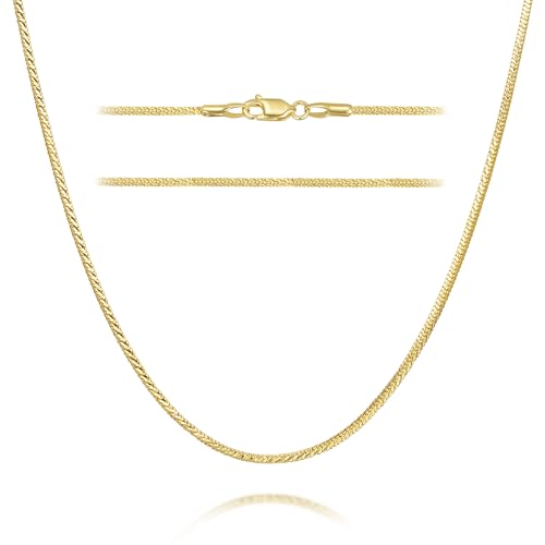 14K Gold Chain for Men Women 14K Gold Necklaces for Women Round Snake Chain Graceful and Sleek Dainty Necklace Chains for Womens Non Tarnish