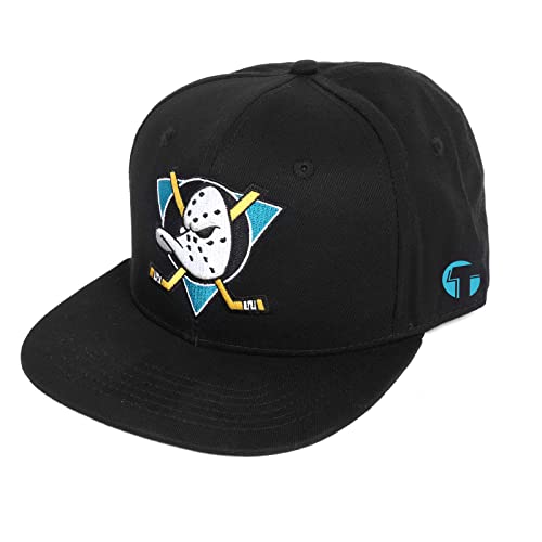 Image of TRIVINKIN Mighty Ducks hat Men's Duck hat Hockey Cap Adjustable Snapback Baseball Hat with Embroidered Logo Size (S-XL)