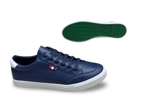 Image of Classic Canvas Sneakers, Casual Lace-Up Shoes with Green Sole, Unisex Fashion Trainers Shoes