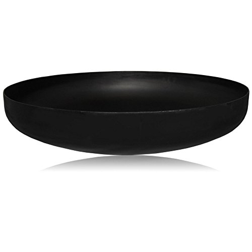 Feuerschale Klöpperboden Stahl, Feuerstelle für Draußen, Feuerkorb Klöpperboden, Farbe: Schwarz