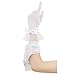 Brimekichio White Lace Gloves Women Tea Party Gloves for Women White Satin Bow Tea Party Accessories