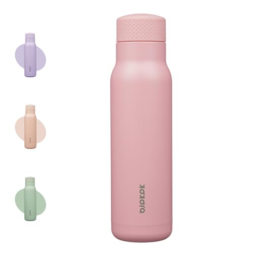 Image of BJPKPK Stainless Steel Water Bottle,21oz insulated Reusable Bottle,Leakproof Metal Thermal Flask Double Wall,Keep Drinks Cold and Hot,Pink