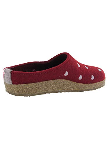 Image of HAFLINGER Cuoricini Felt Clog Wool Slipper