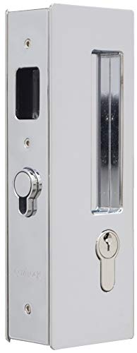 Cavilock CL400C0039 Tirador de Puerta Corredera de Doble Cilindro con Cierre Magnético para Puertas de 1-3/4 Pulgadas de Grosor