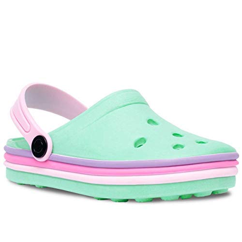 Kit com Duas Sandália Infantil Babuche Tira Unissex 12.01 - Rosa e Verde - 29/30