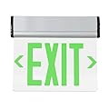 CM MZY Green Exit Signs for Business, LED Edge Lit Exit Sign, UL 924, Hardwired Emergency Exit Lights with Battery Backup, Aluminum Housing with Rotating Acrylic Clear Panel, AC 120/277V, 1 Pack