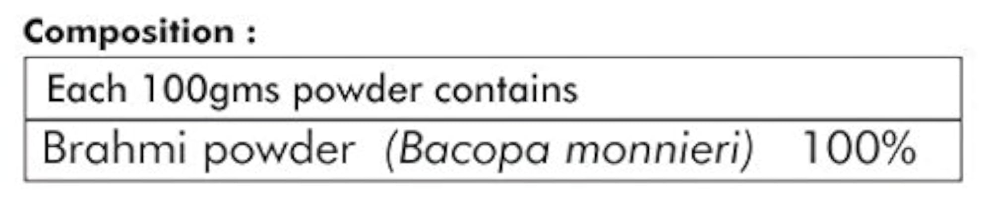 Brahmi Powder Bacopa Monnieri, Organic Herbal Supplement