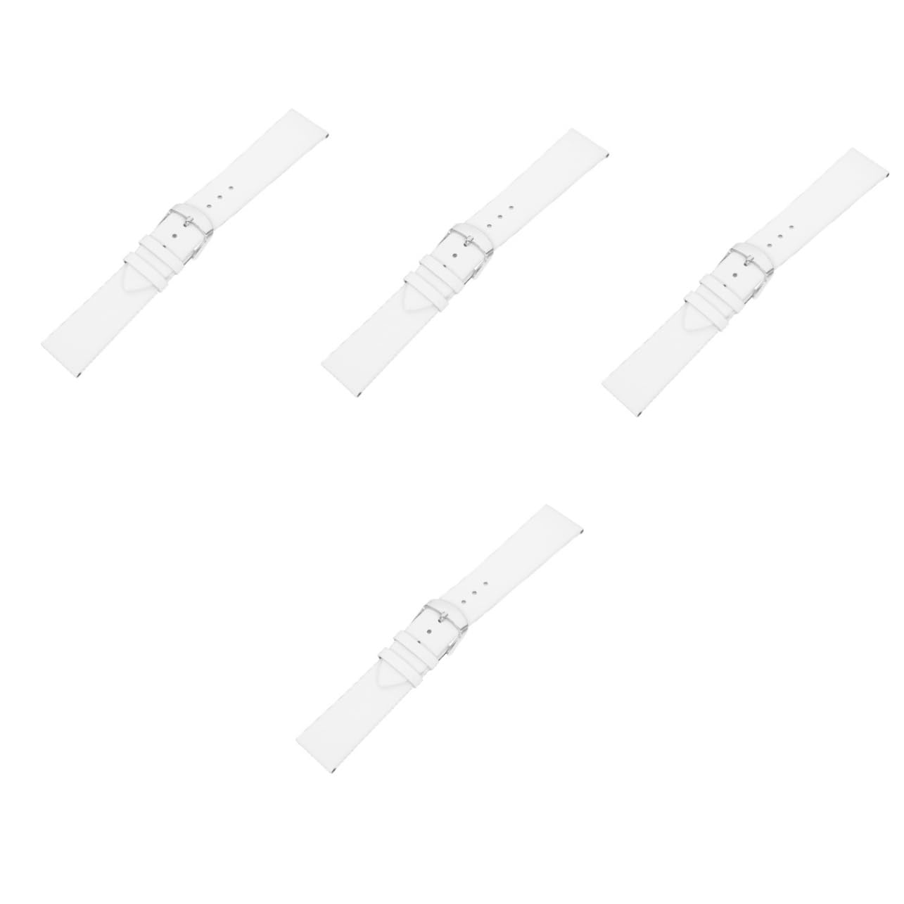 4pièces Bracelet Cuir Avec Boucle Inoxydable Accessoire De Montre Résistant Et Élégant